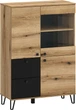 Вітрина низька Lagom Вейл 898 х 1303 х 390 мм Дуб евок/чорний 2д1в2ш (39924-WeilC) - зображення 1