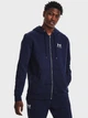 Толстовка на флисе, на молнии мужская Under Armour Essential Fleece Fz Hood 1373881-410 S Синяя (196039157898) - изображение 1