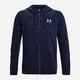 Толстовка на флисе, на молнии мужская Under Armour Essential Fleece Fz Hood 1373881-410 S Синяя (196039157898) - изображение 5