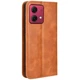 Чехол-книжка Deexe Retro Style для Motorola Moto G84 - Brown - изображение 5