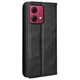 Чехол-книжка Deexe Retro Style для Motorola Moto G84 - Black - изображение 5