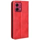 Чехол-книжка Deexe Retro Style для Motorola Moto G84 - Red - изображение 5