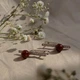 Серебряные серёжки (пара) серьги Шар с Янтарем серебро 925 Родированное 904 3.38г - изображение 3