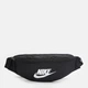 Сумка бананка поясна тканинна Nike Nk Heritage Waistpack - Fa21 DB0490-010 Чорна (195237317165) - зображення 1