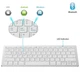 Бездротова Bluetooth клавіатура Wireless Keyboard X5 ART 3710 Біла - зображення 2