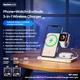 Бездротовий зарядний пристрій 22W REMAX Minxl Series 3-in-1 Foldable Wireless Charger RP-W60 White - зображення 12
