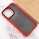 Накладка-чохол Metal Buttons для Apple iPhone 13 Pro Max (Айфон 13 про макс) прозоро-матовий, з металевими кнопками Red - зображення 4