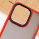 Накладка-чохол Metal Buttons для Apple iPhone 13 Pro Max (Айфон 13 про макс) прозоро-матовий, з металевими кнопками Red - зображення 5