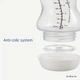 Скляна пляшечка Difrax S-bottle Wide White Антиколікова з силіконовою соскою Біла 310 мл (737FE White) - зображення 5