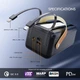 УМБ Power Bank SKF D60 60000 мАг PD, QC 3.0 22.5W з ліхтариком і вбудованими кабелями (Чорний) - зображення 5
