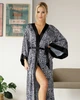 Длинный халат Nana MORENA 48(XL) Черно-Белый - изображение 2