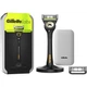 Станок для бритья мужской Gillette Labs BLACK AND GOLD edition с чистящим элементом дорожный футляр 5 лезвий 2 картриджа магнитная док-станция - изображение 1