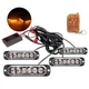 Стробоскоп-мигалка 6 LED 12-24V з пультом керування 4 шт. жовтий (проблисковий маячок) - зображення 2