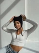 Шапка с ушками кошка D.Hats с узором черного цвета теплая универсальная - изображение 2