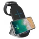 Док станция держатель зарядка беспроводная Qi 3в1 H18 |5-15W, Watch/Headphones/Phone| Black - изображение 1