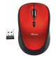 Мышь беспроводная Trust Yvi, Red/Black, оптическая, 800/1600 dpi, 4 кнопки, гнездо для хранения приемника USB, 1xAA (19522) - изображение 2