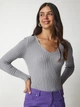 Пуловер женский Happiness BV00096 S-M Gray (8684347003379) - изображение 1