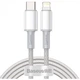 Кабель Baseus High Density Braided Type-C to Lightning PD 20W (2m) White (CATLGD-A02) - изображение 1