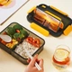 Ланч-бокс одноуровневый Supretto на 3 отсека с ложкой и палочками для еды (8382) - изображение 8