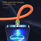 Кабель USB 3в1 для швидкої зарядки до 120W 6A Type-C/Lightning(IPhone)/Micro-usb надгнучкий - Помаранчевий - зображення 8