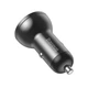 Автомобільний зарядний пристрій АЗП Baseus Digital Display Dual USB 4.8A Car Charger 24W (dark gray) - изображение 5