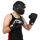 Рукавички для боксу шкіряні на липучці Zelart Fight Gear Heroe 14 унцій Black-White - зображення 7