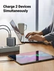 Мережевий зарядний пристрій UGREEN CD254 2хUSB-C 100W QC4.0 PD3.0 GaN Tech Gray (50327) - зображення 3