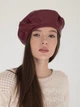 Берет женский кожаный D.Hats бордового цвета - изображение 3
