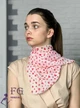 Шарф женский узкий 140*23см бело-красный - изображение 2