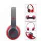 Бездротові навушники Wireless P47 SD + Bluetooth 5.0+EDR MP3 плеєр Red - изображение 6