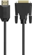 Кабель HP HDMI M - DVI 24M, 3.0м 4K@60HZ Black (DHC-HD05-03M) - изображение 1