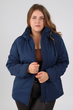 Демісезонна жіноча куртка Finn Flare FBC16002-101 Plus Size темно-синя 5XL - зображення 2
