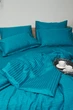 Комплект постельного белья Moon&Star Полуторный 143х210 см Turkish Blue Satin Stripe (MS-820000645) - изображение 8