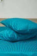 Комплект постельного белья Moon&Star Полуторный 143х210 см Turkish Blue Satin Stripe (MS-820000645) - изображение 12