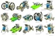 Развивающий детский конструктор робот Solar Robot Kit 13 в 1 с солнечной панелью и моторчиком - изображение 2