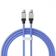 Кабель для швидкого заряджання ноутбука телефону Baseus CoolPlay Series Type-C to Type-C |1m, 5A, 100W, PD| Синій - зображення 1
