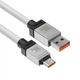 Кабель для швидкого заряджання ноутбука телефону Baseus CoolPlay Series USB-A до Type-C |2m, 5A, 100W, PD| Білий - зображення 2