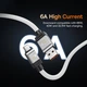 Кабель для швидкого заряджання ноутбука телефону Baseus CoolPlay Series USB-A до Type-C |2m, 5A, 100W, PD| Білий - зображення 6