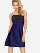 Koszula nocna DKaren Slip Ismena XS Navy Blue (5902686591450) - obraz 1