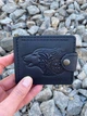 Зажим для денег Turtle Comfort Волк кожа crazy hours 9.8х8.3 см Черный - изображение 1
