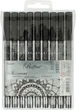 Набір рапідографів Raffine (0.5/1/2/3/4/5/6/8/brush) (7810-9РВ) - зображення 1