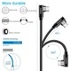Кабель aceyoon Type A to Type-C USB2.0, 2.4A, 0.18м чорний - зображення 3