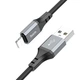 Кабель Hoco X86 USB to Lightning 1m черный - изображение 1