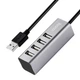USB Hub Hoco HB1 Line Machine 4USB Сірий - зображення 1