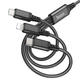 Кабель Hoco X76 3в1 USB to Type-C/ Lightning/ MicroUSB 1m черный - изображение 3