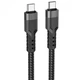Кабель Hoco U110 Type-C to Type-C PD 60W 1.2m черный - изображение 2