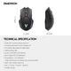 Бездротова миша Ігрова Fantech WG11 Cruisre чорна - зображення 3