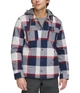 Спортивная куртка Levi's Washed Cotton Shirt Jacket with A Jersey Hood and Sherpa Lining Navy/Red Skater Plaid (NRE), L (48) (11845351) - изображение 1