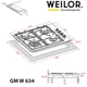 Варочная поверхность газовая на металле WEILOR GM W 634 WH - изображение 11