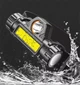 Аккумуляторный налобный фонарь Bailong Bl 8101 Xpe+cob с магнитом, аккумулятор 14500 - изображение 2